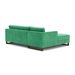 Moss Grass Green Fabric / Dark Walnut