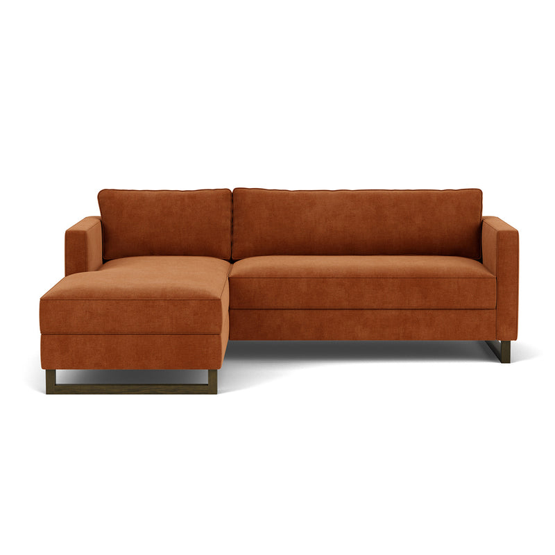 Moss Rust Fabric / Dark Walnut