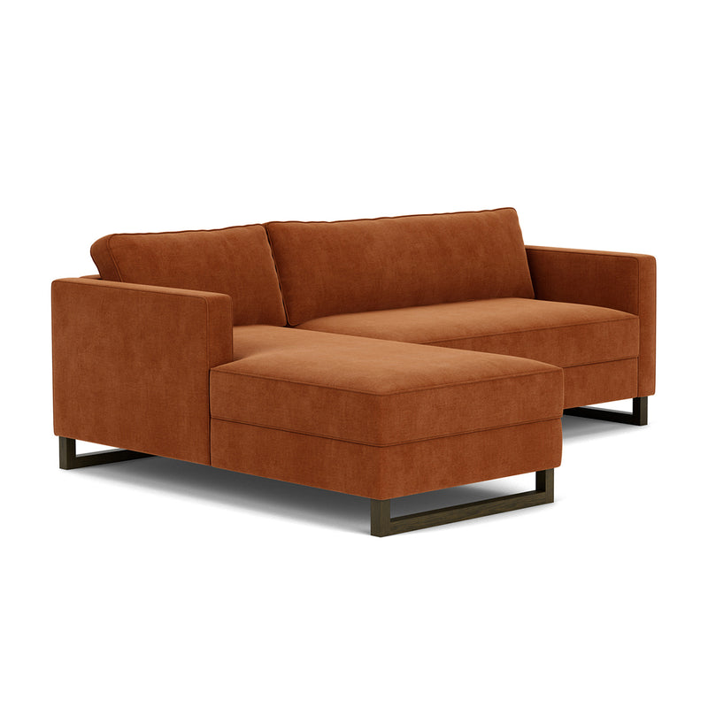Moss Rust Fabric / Dark Walnut