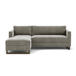 Planet Grey Green Fabric / Dark Walnut