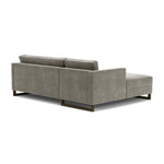 Planet Grey Green Fabric / Dark Walnut