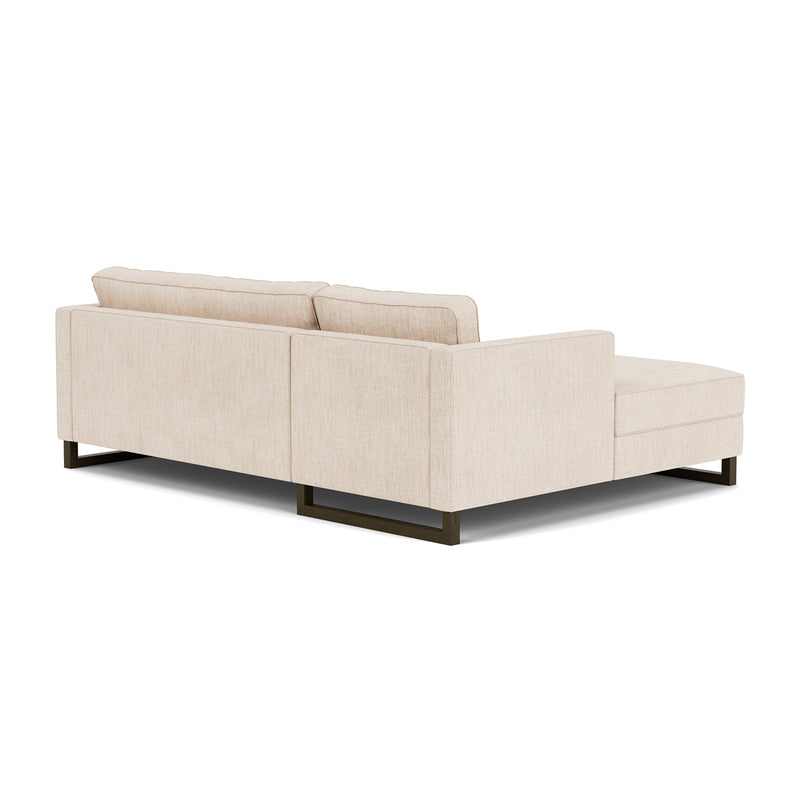 Vega Cream Textured Weave / Dark Walnut