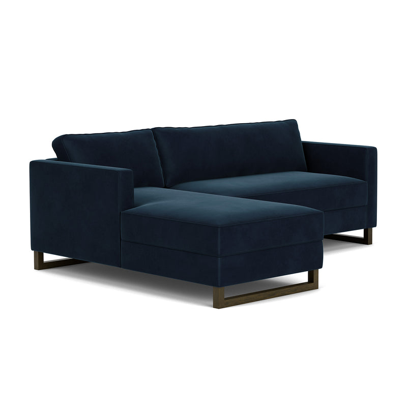 Lux Navy Velvet / Dark Walnut