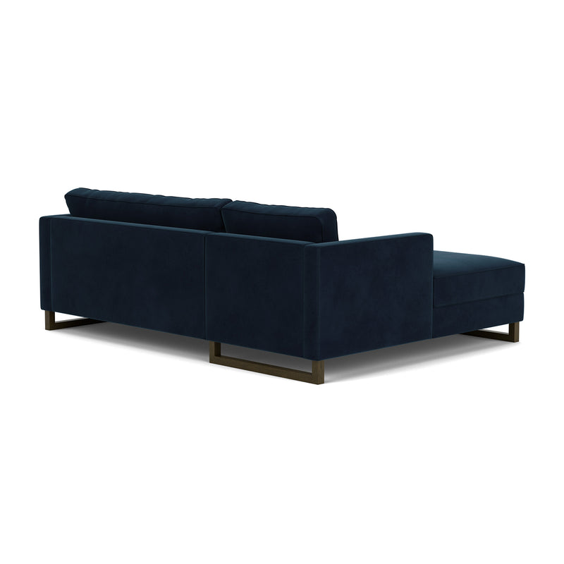 Lux Navy Velvet / Dark Walnut