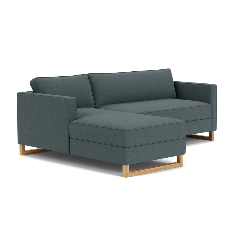 Form Blue Grey Fabric / Oak