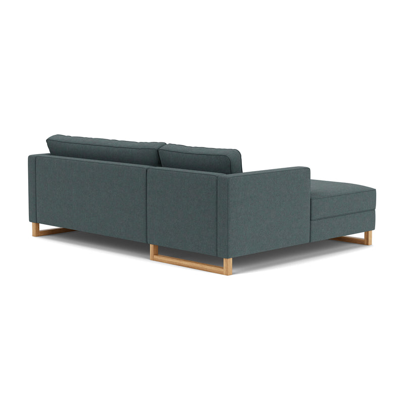 Form Blue Grey Fabric / Oak