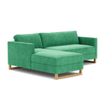 Moss Grass Green Fabric / Oak