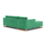 Moss Grass Green Fabric / Oak