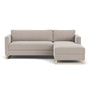 Madison Chaise Storage Lounge Sofa Bed Right - Agnes Brown Textured Weave / Oak
