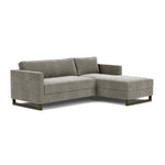 Planet Grey Green Fabric / Dark Walnut