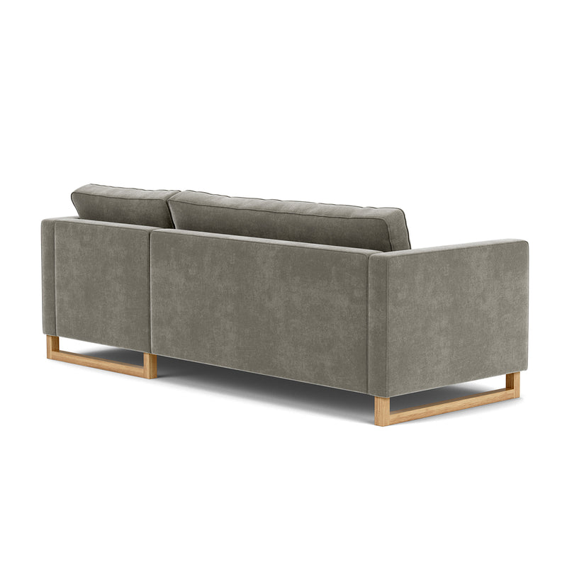 Planet Grey Green Fabric / Oak