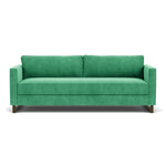 Moss Grass Green Fabric / Dark Walnut