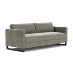 Planet Grey Green Fabric / Dark Walnut