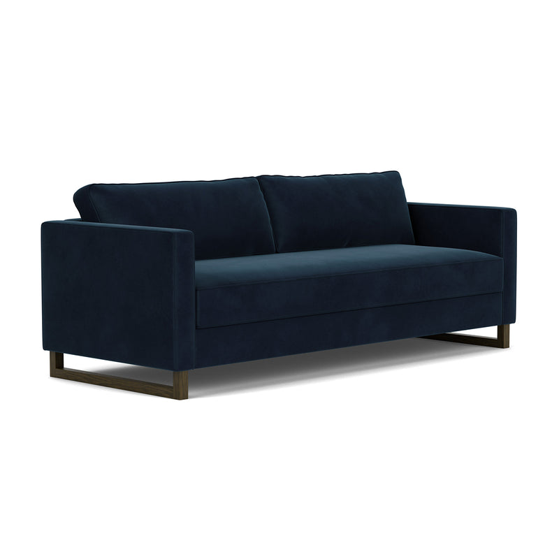 Lux Navy Velvet / Dark Walnut