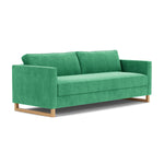 Moss Grass Green Fabric / Oak