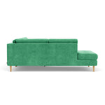 Moss Grass Green Fabric / Oak