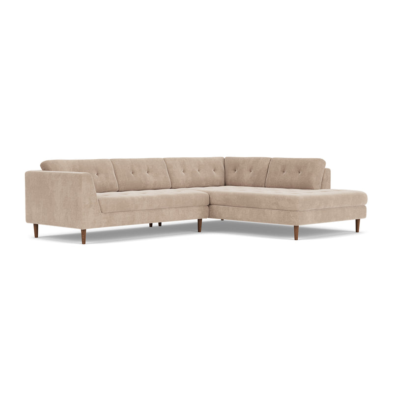 Danny Cream Textured Weave / Walnut Natural