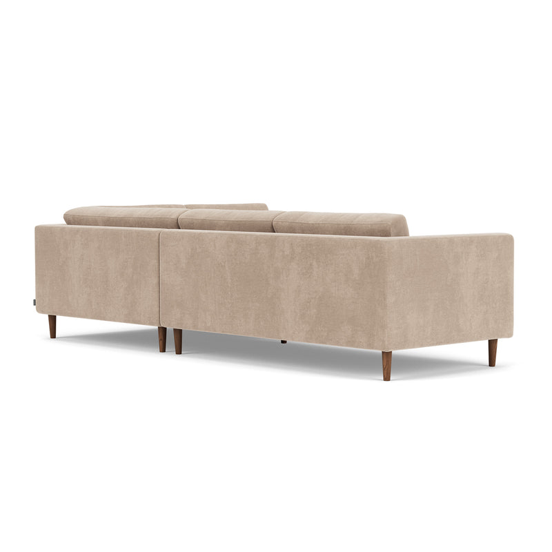 Danny Cream Textured Weave / Walnut Natural