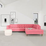 Firenze Bubblegum Fabric / Walnut Natural