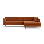 Moss Rust Fabric / Walnut Natural