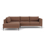 NOA Left Corner Sofa - Pebble Rust Boucle / Black Metal