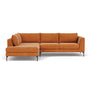 NOA Left Corner Sofa - Danny Amber Textured Weave / Black Metal