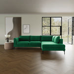 Moss Grass Green Fabric / Black Metal