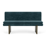 Danny Dust Blue Textured Weave / Dark Walnut