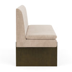 Danny Cream Textured Weave / Dark Walnut