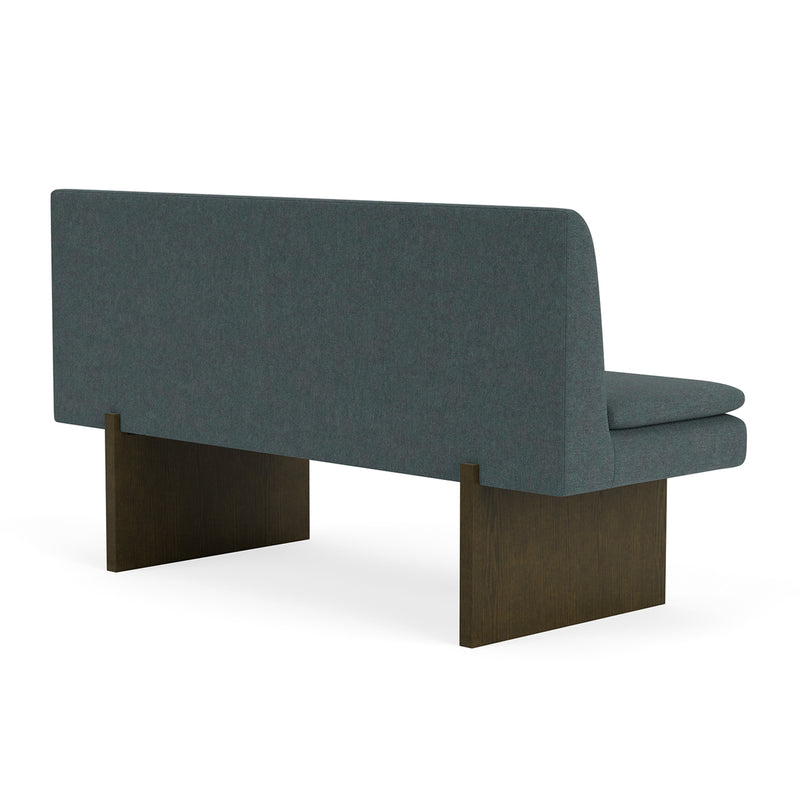 Form Blue Grey Fabric / Dark Walnut