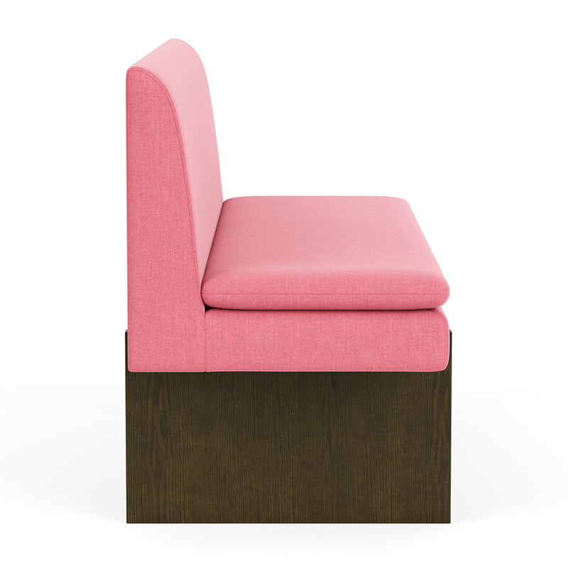 Firenze Bubblegum Fabric / Dark Walnut
