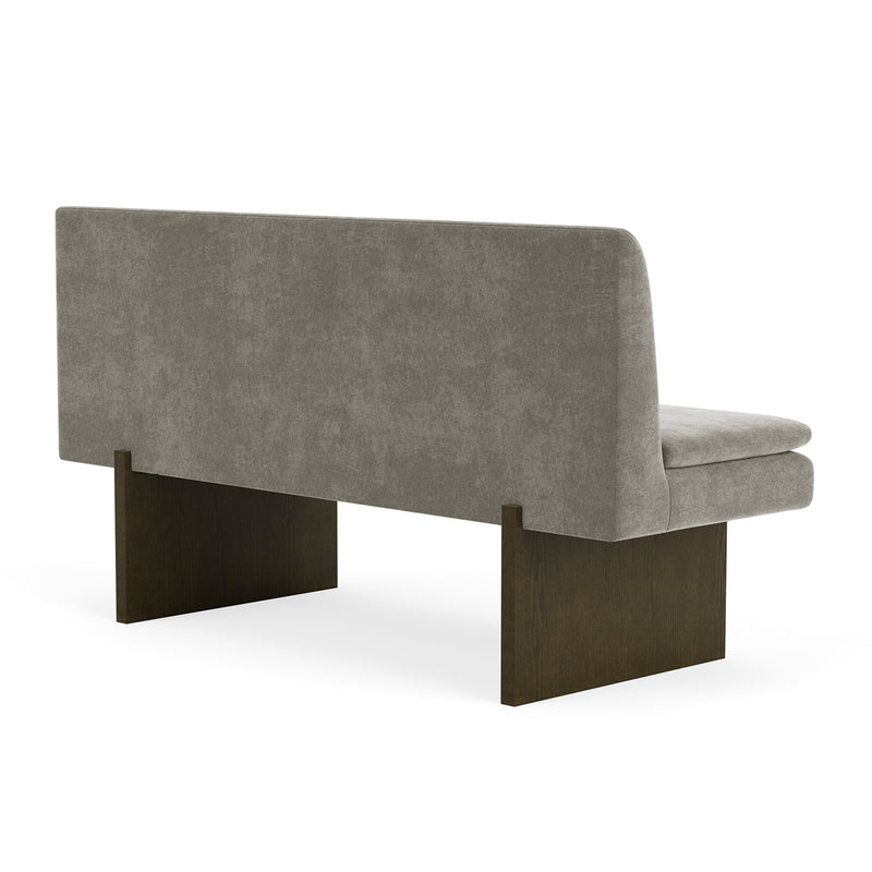 Planet Grey Green Fabric / Dark Walnut