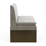 Planet Grey Green Fabric / Dark Walnut