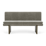Planet Grey Green Fabric / Dark Walnut
