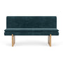 Umi Oak Dining Sofa - Danny Dust Blue Textured Weave / Oak
