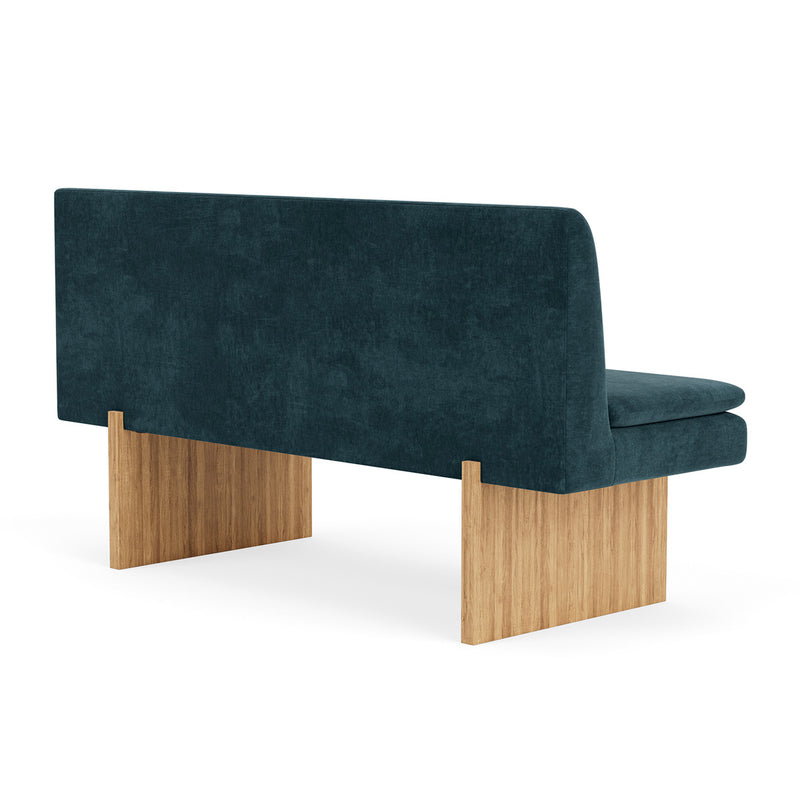 Danny Dust Blue Textured Weave / Oak