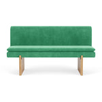 Moss Grass Green Fabric / Oak