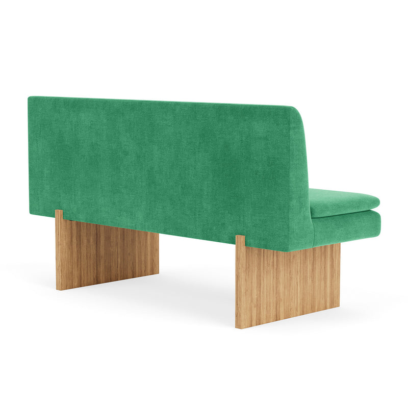 Moss Grass Green Fabric / Oak