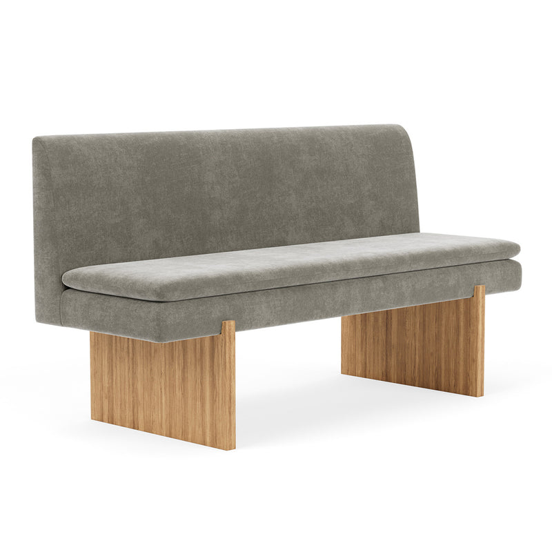 Planet Grey Green Fabric / Oak