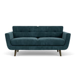 Danny Dust Blue Textured Weave / Dark Walnut