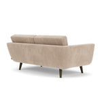 Danny Cream Textured Weave / Dark Walnut