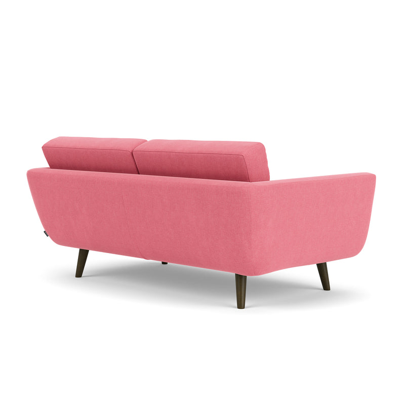 Firenze Bubblegum Fabric / Dark Walnut