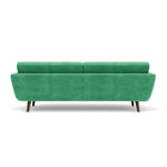 Moss Grass Green Fabric / Dark Walnut