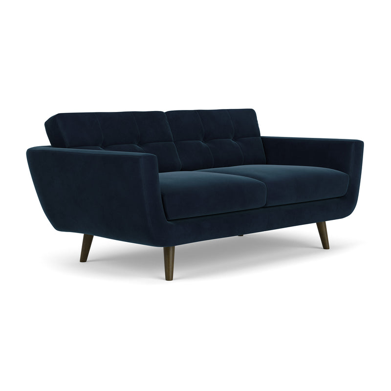 Lux Navy Velvet / Dark Walnut