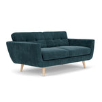 Danny Dust Blue Textured Weave / Oak