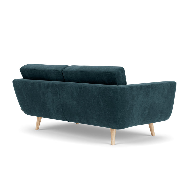 Danny Dust Blue Textured Weave / Oak