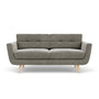 Vera 2 Seater Sofa - Planet Grey Green Fabric / Oak