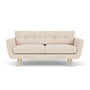 Vera 2 Seater Sofa - Vega Cream Textured Weave / Oak