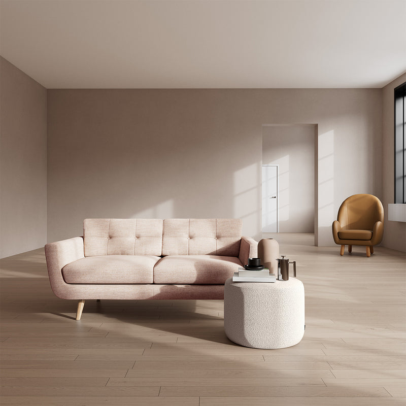 Vega Cream Textured Weave / Oak