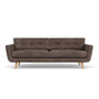 Vera 3 Seater Sofa - Aulla Cacao Textured Weave / Oak